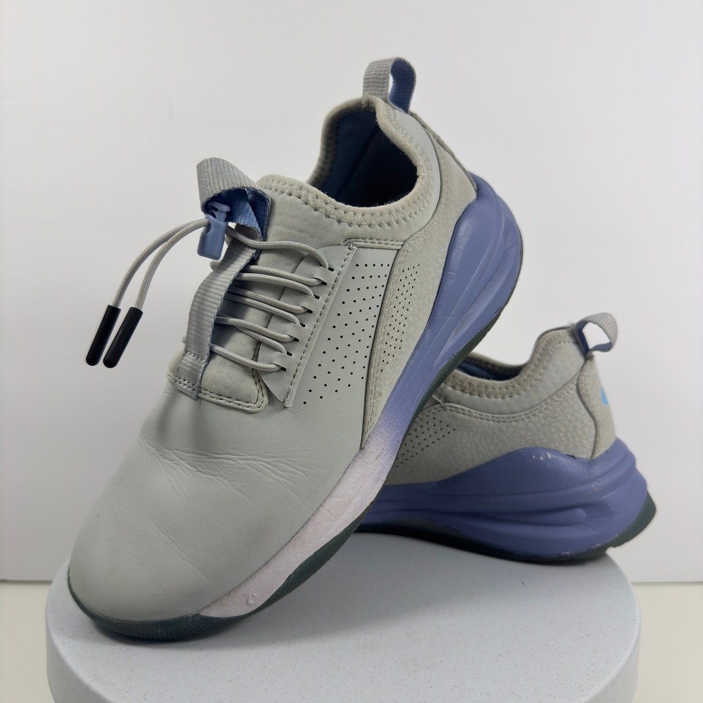 Clove Women Sneakers Perforated Slip On Comfort Nursing‎ Shoes Gray Blue 6.5